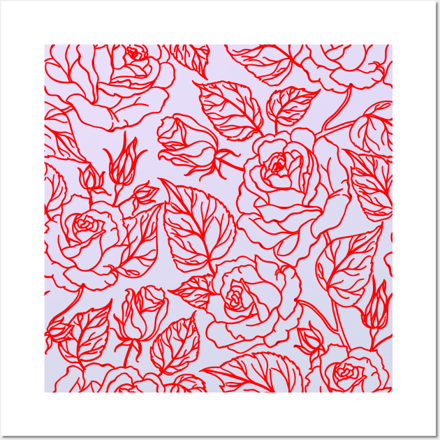 Flower rose design style Wall Art by PowerD